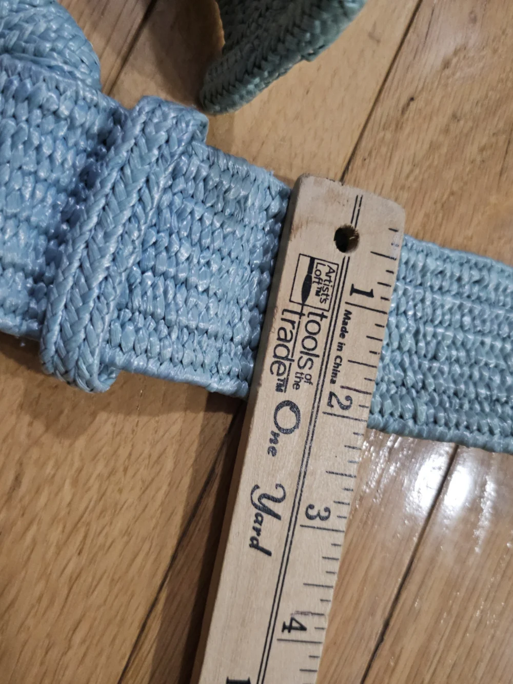 Light Mint /Teal Braided Round-Buckle Women's Belt Stretchy BOHO
